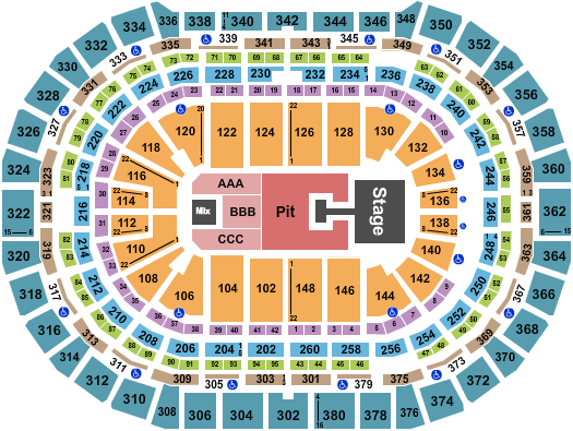 Ball Arena Seating Chart: Demi Lovato