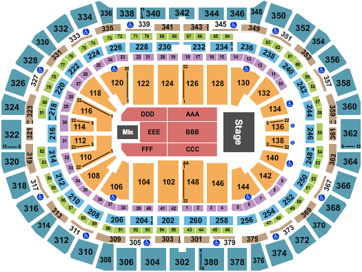 Ball Arena Seating Chart: Endstage 5