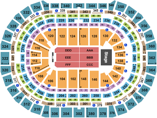 Ball Arena Seating Chart: Endstage 6