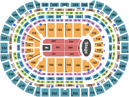 Ball Arena Seating Chart: Endstage 8