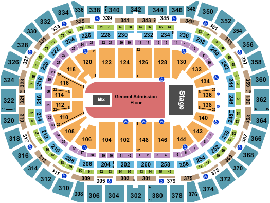 Ball Arena Seating Chart: Endstage GA 2