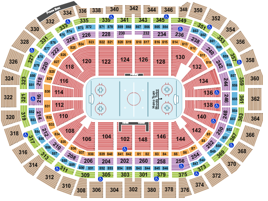 Ball Arena Seating Chart: Hockey Rows