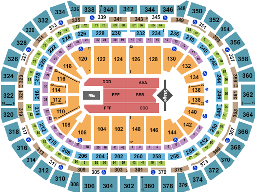 Ball Arena Seating Chart: J. Cole