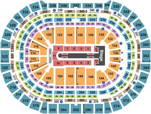 Ball Arena Seating Chart: Jennifer Lopez