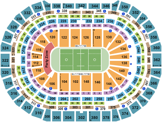 Ball Arena Seating Chart: Lacrosse Party Zone