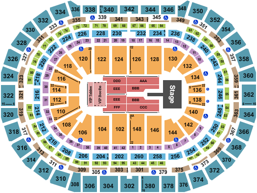 Ball Arena Seating Chart: Mary J. Blige