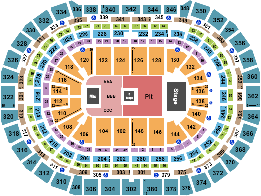 Ball Arena Seating Chart: Nine Inch Nails