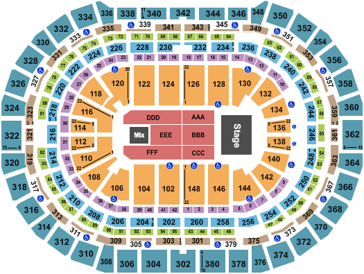 Ball Arena Seating Chart: One Republic