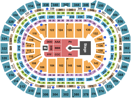 Ball Arena Seating Chart: Sabrina Carpenter