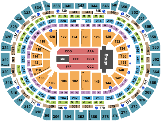 Ball Arena Seating Chart: TSO