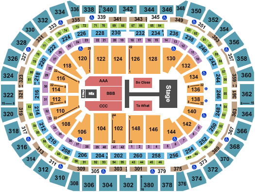 Ball Arena Seating Chart: Tate McRae