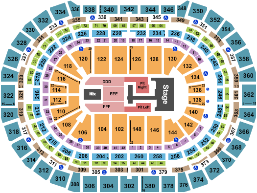 Ball Arena Seating Chart: Teddy Swims