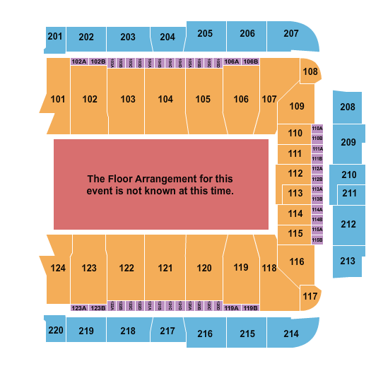 CFG Bank Arena Seating Chart: Generic Floor