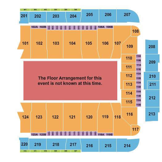 CFG Bank Arena Seating Chart: Generic Floor