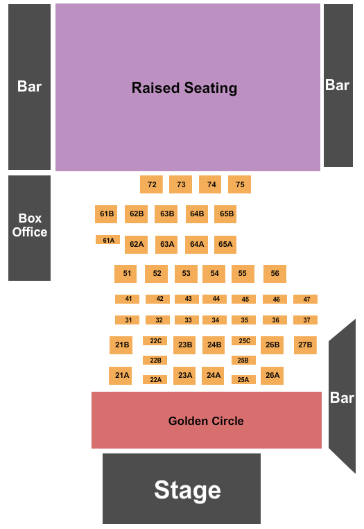 Baltimore Soundstage Seating Chart: Endstage 2