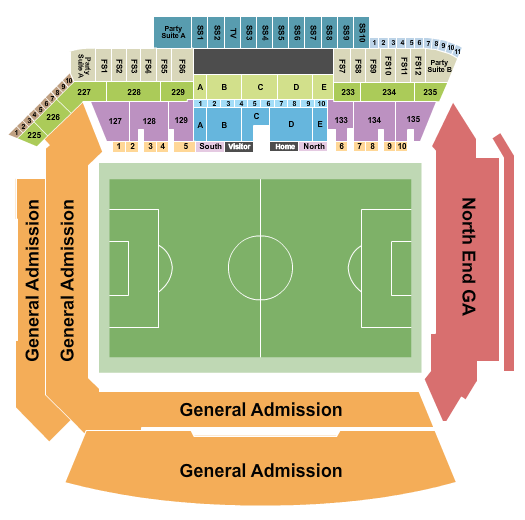 BMO Stadium Seating Chart: Soccer GA  2
