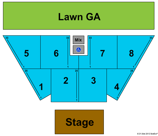 Darling's Waterfront Pavilion Seating Chart
