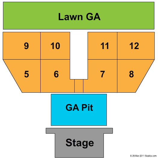 Darling's Waterfront Pavilion Seating Chart