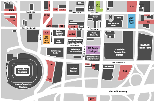 Bank Of America Stadium Parking Lots Map