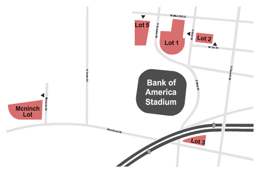 Bank Of America Stadium Parking Lots Seating Chart: Parking