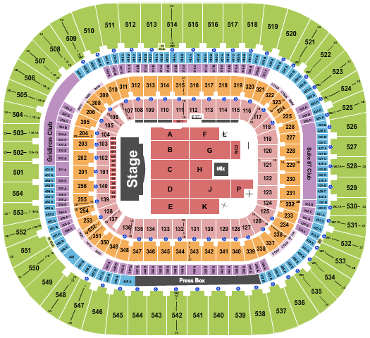 Bank Of America Stadium Seating Chart: Bruno Mars