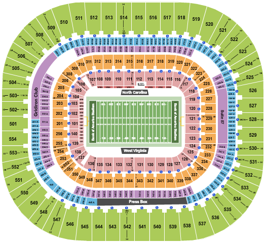Bank Of America Stadium Map