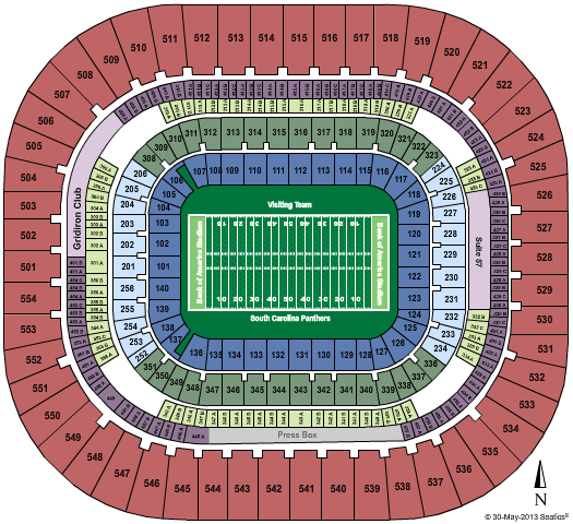 Bank Of America Stadium Seating Chart