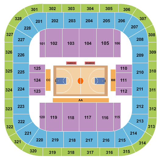 Bank of Springfield Center Seating Chart: Basketball