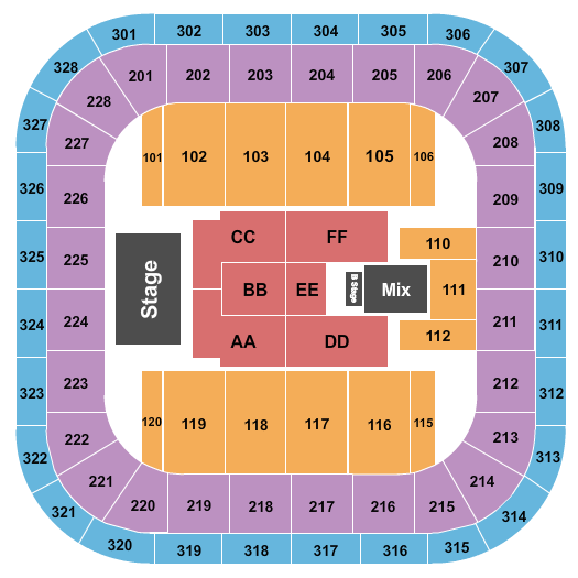 Bank of Springfield Center Seating Chart: Endstage 3