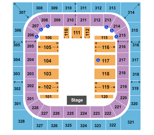 Bank of Springfield Center Seating Chart: Open Floor