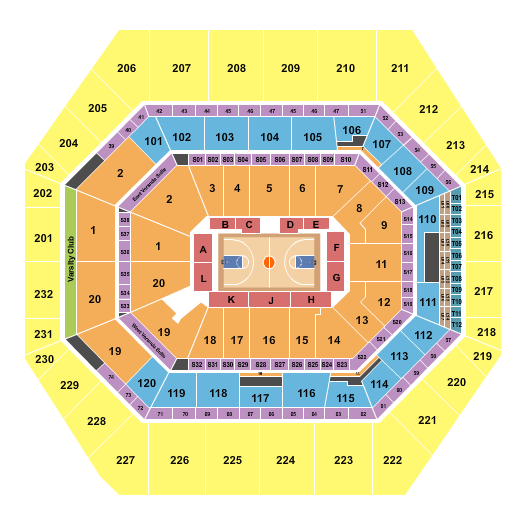Bankers Life Fieldhouse Map