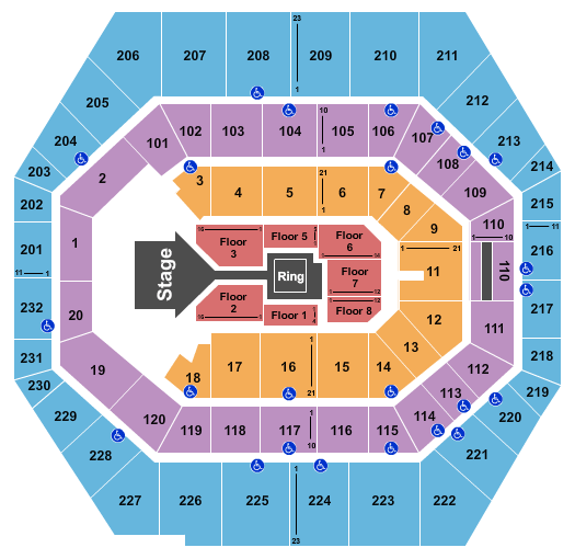 Wells Fargo Arena Seating Chart Wwe