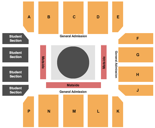 Bank of Colorado Arena at Butler-Hancock Athletic Center Seating Chart: Wrestling