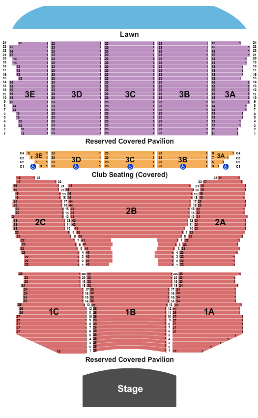 Bank of New Hampshire Pavilion Seating Chart: End Stage