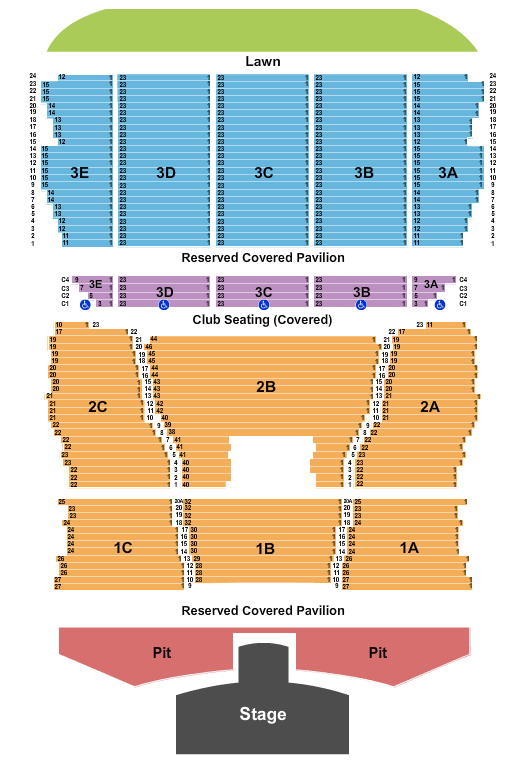 Bank of New Hampshire Pavilion Seating Chart