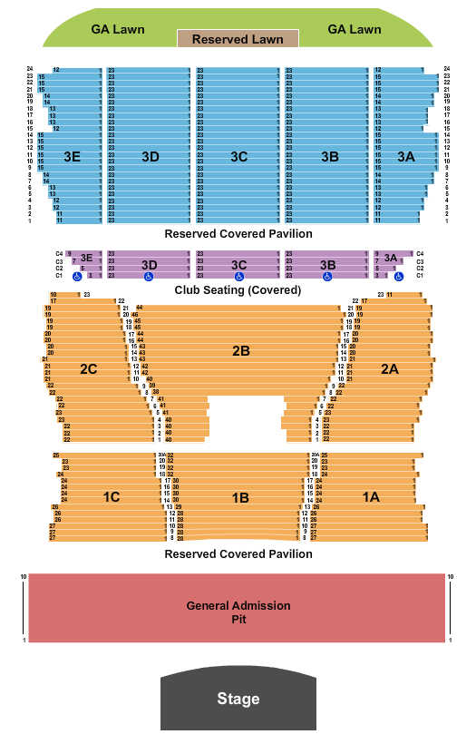 Bank of New Hampshire Pavilion Seating Chart