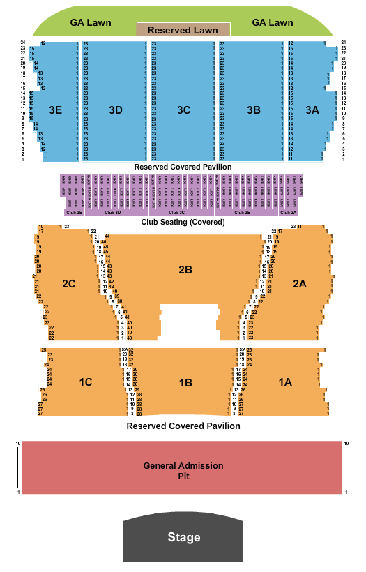 Bank of New Hampshire Pavilion Seating Chart