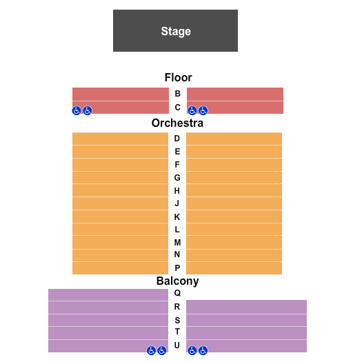 Bank of New Hampshire Stage Seating Chart: End Stage