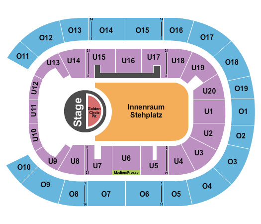 Barclays Arena - Hamburg Seating Chart: 5 Seconds of Summer