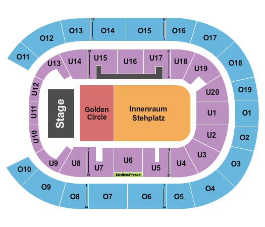 Barclays Arena - Hamburg Seating Chart: Endstage GA/GC