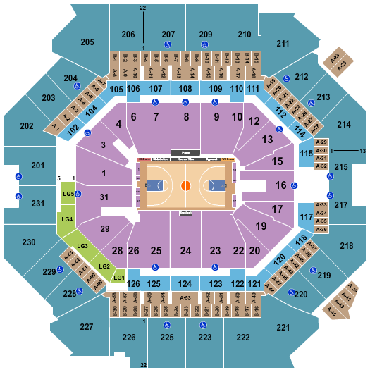Barclays Center Seating Chart: Basketball - Globetrotters