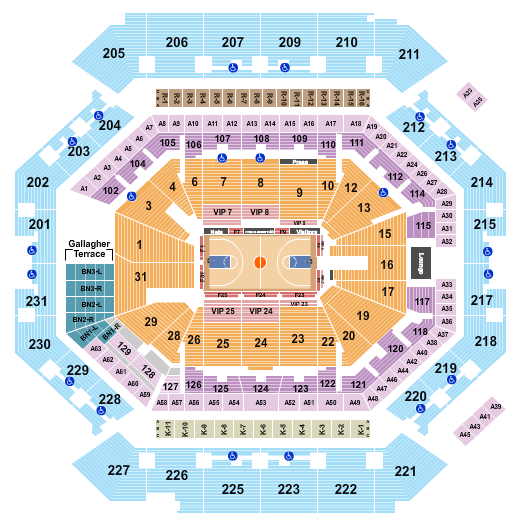 Barclays Center Seating Chart: Basketball Row 2