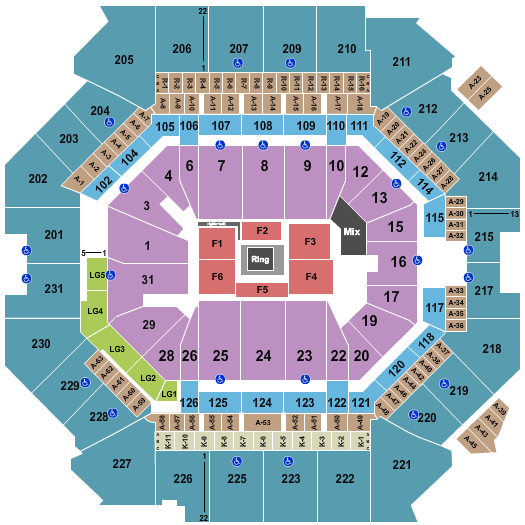 Barclays Center Seating Chart: Boxing 1