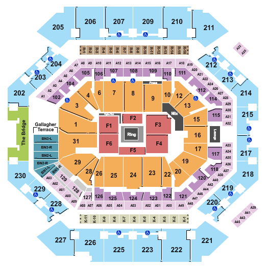 Barclays Center Seating Chart: Boxing 1