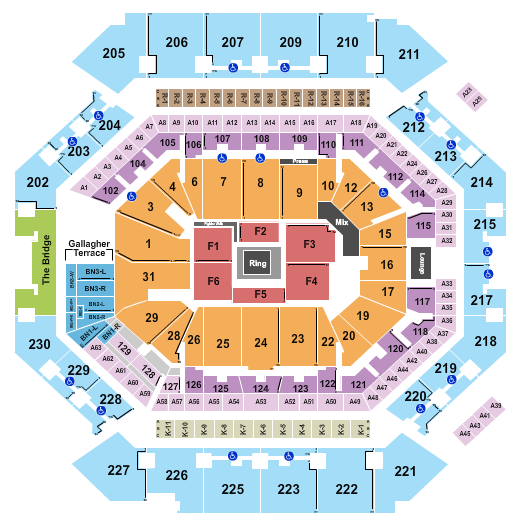 Barclays Center Seating Chart: Boxing 1