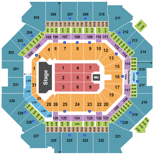 Barclays Center Seating Chart: End Stage