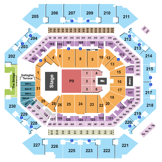 Barclays Center Seating Chart: Endstage Big Pit