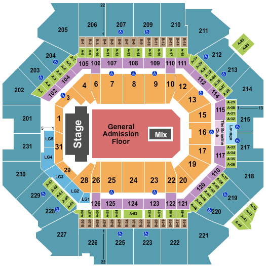 Barclays Center Seating Chart: Endstage GA Floor
