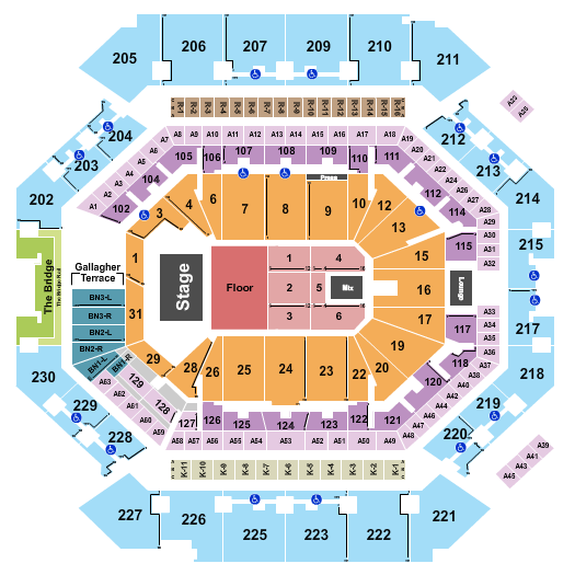 Barclays Center Seating Chart: Endstage GA Pit 2