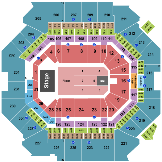 Barclays Center Seating Chart: Endstage Pit